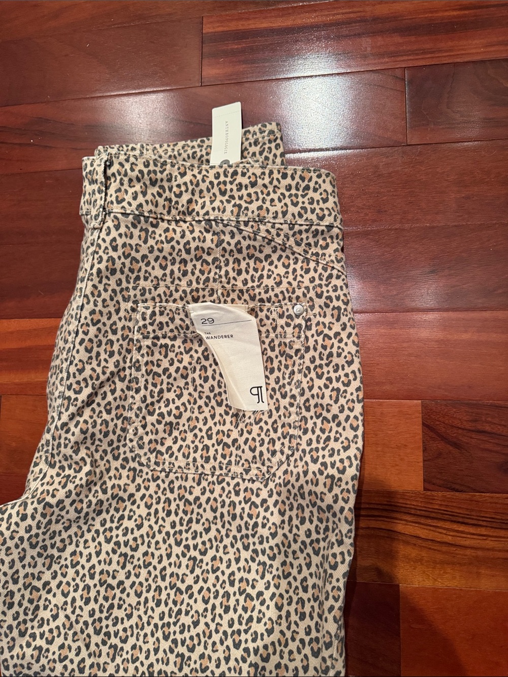 Pilcro Leopard-Print Ankle Jeans in Tan - Picture 4 of 4